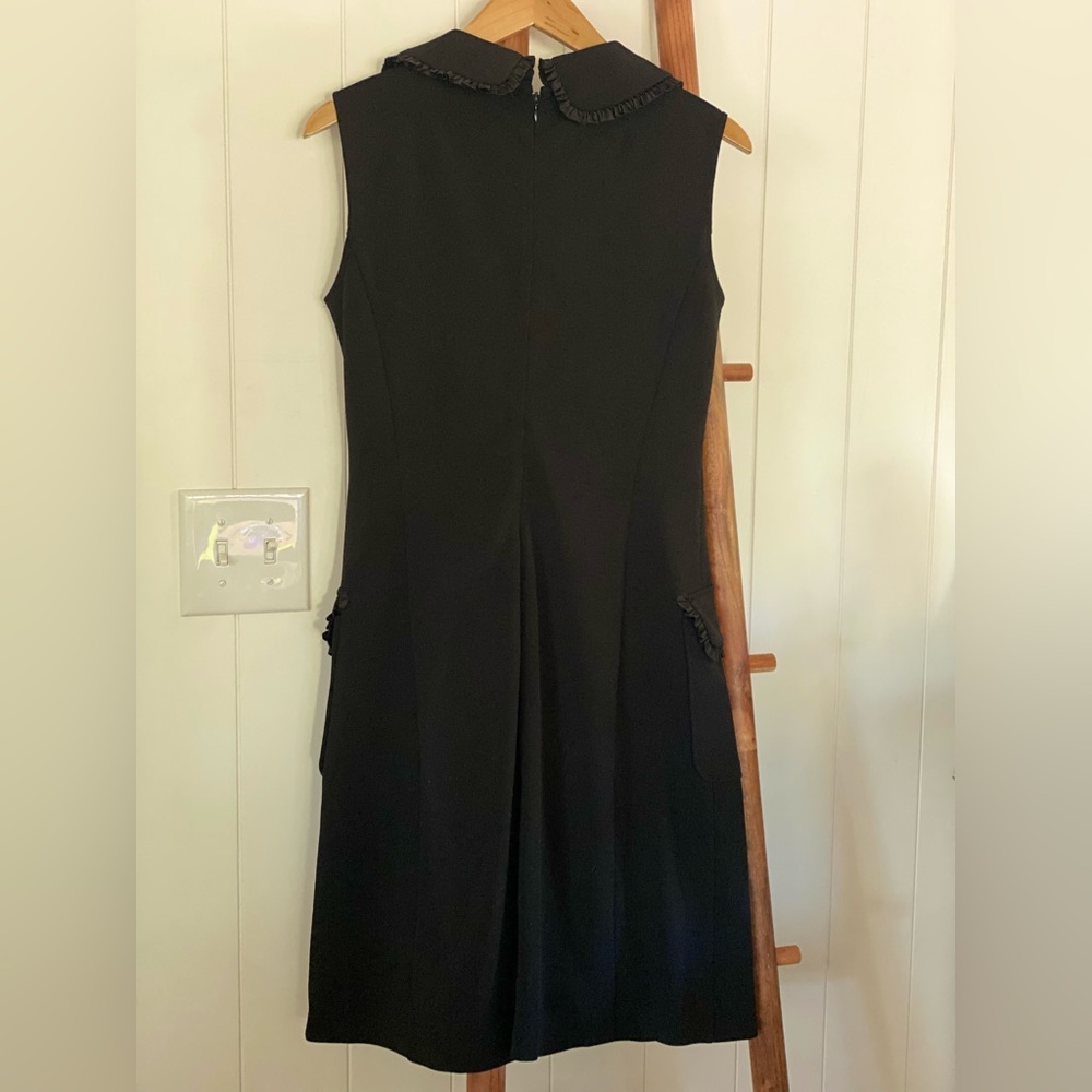 Nanette Lepore Black Midi Dress with Button Detail - Picture 6 of 9